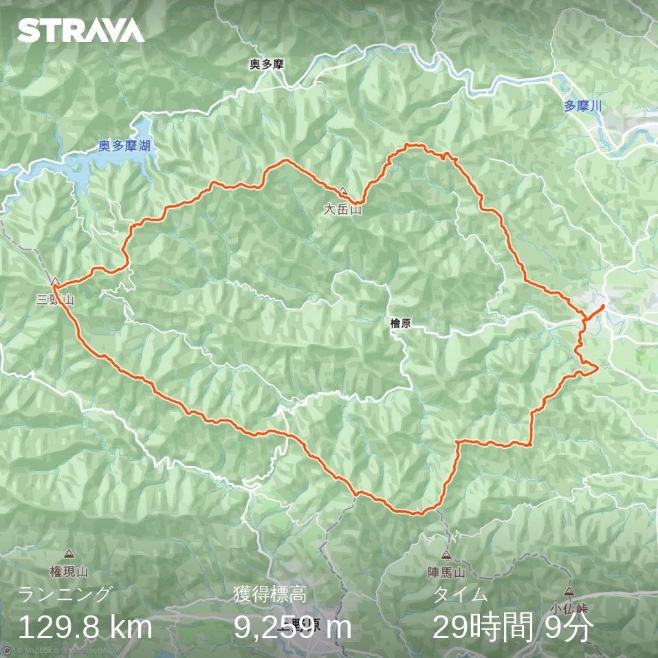 東京あきる野 ダブルloop カトウユウキさんのハセツネcup 日本山岳耐久レース 71 5kmコース の活動データ Yamap ヤマップ