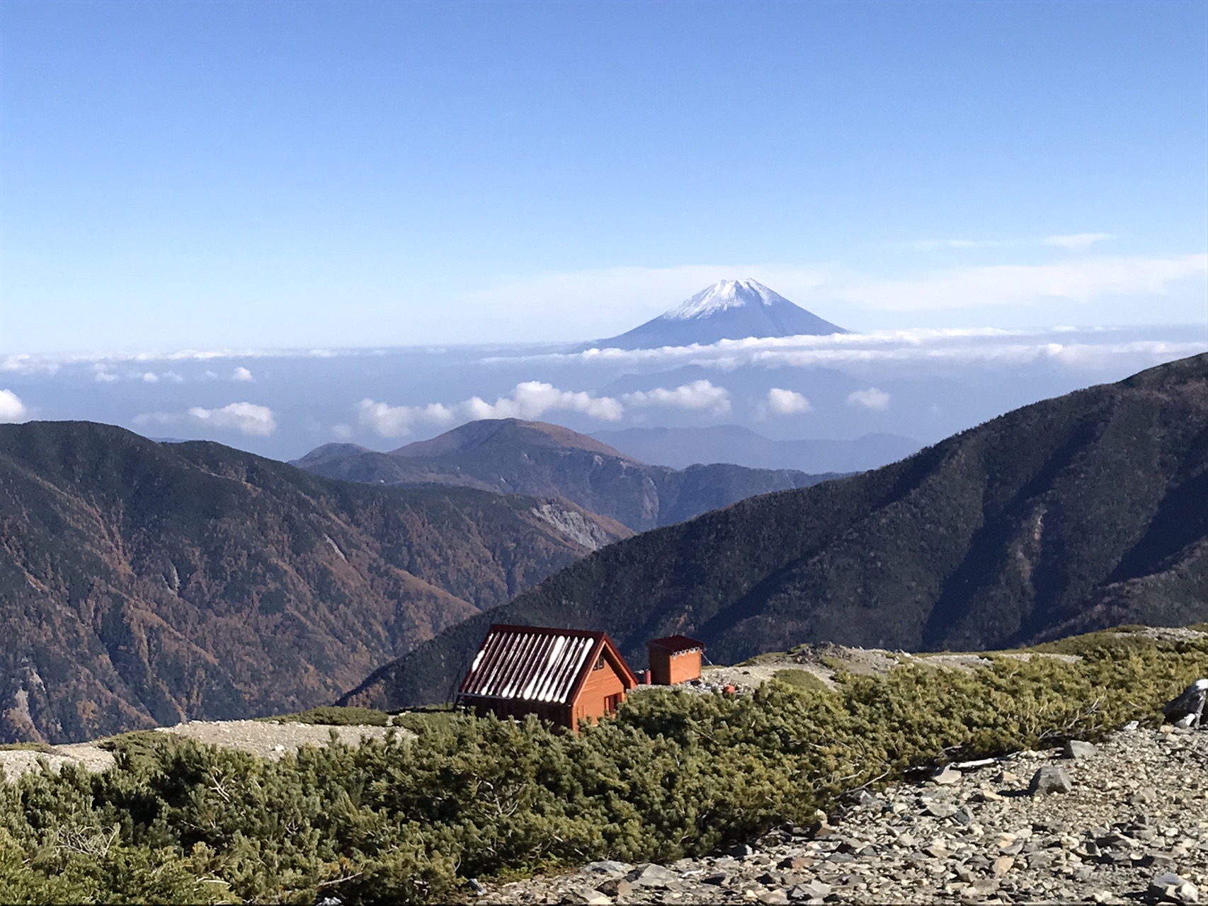 のんびり小河内岳避難小屋泊 南アルプス ゆっちさんの塩見岳 権右衛門山 蝙蝠岳の活動データ Yamap ヤマップ