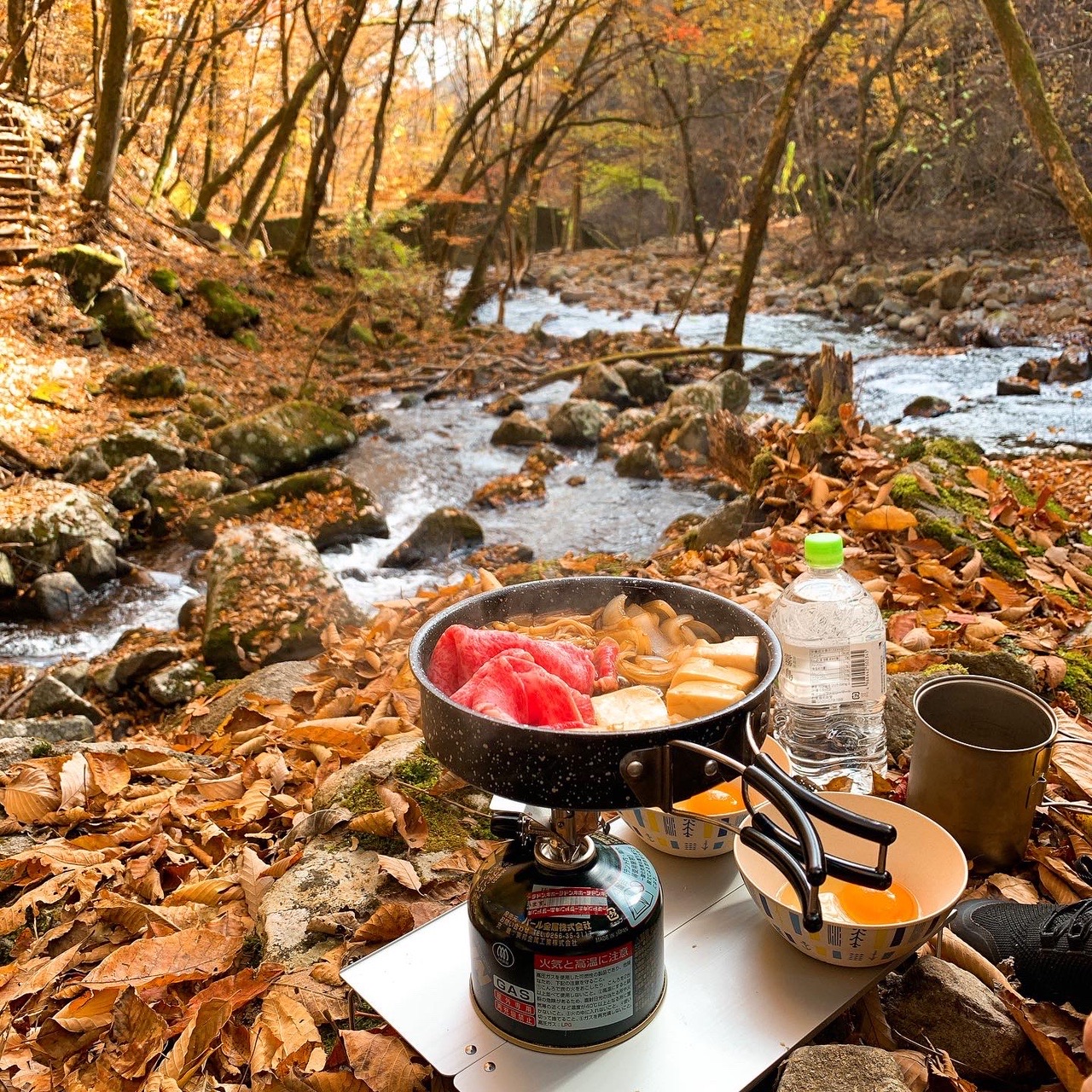 紅葉の徳和渓谷ですき焼き 11 08 まりさんの乾徳山 黒金山の活動データ Yamap ヤマップ