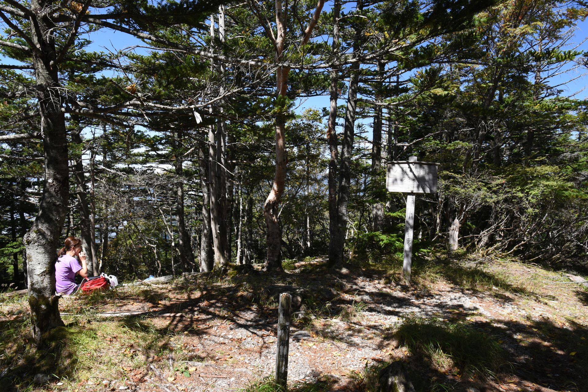 大無間山 日帰り大無間のソロ女性。強者であります。
