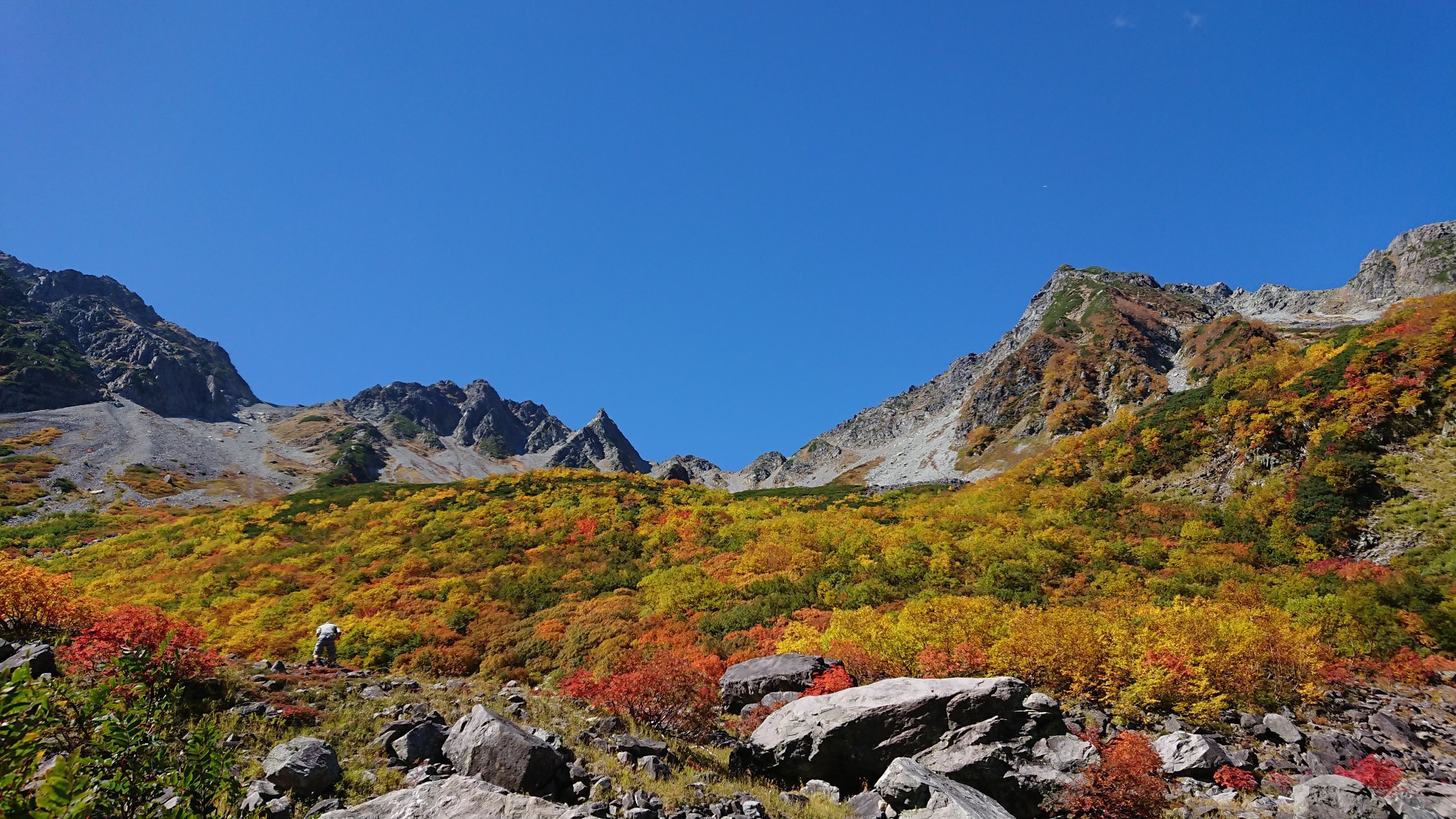 18紅葉の涸沢カール 奥穂高岳 なつさんの槍ヶ岳 穂高岳 上高地の活動データ Yamap ヤマップ