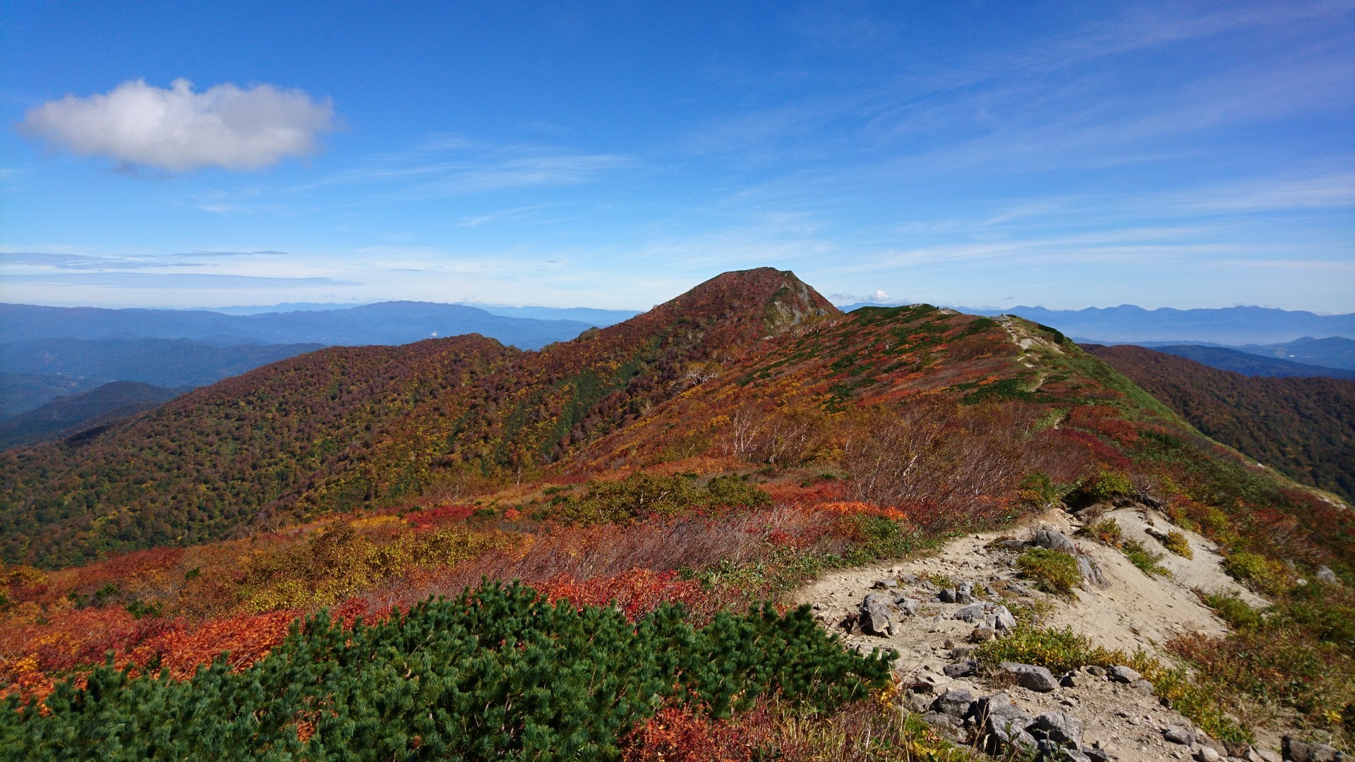 紅葉求め 秋の朝日連峰２日目 パート２ Gakuさんの大朝日岳 朝日連峰 祝瓶山の活動データ Yamap ヤマップ
