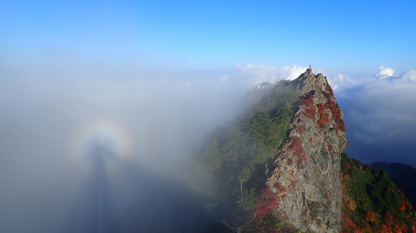 ブロッケン現象と石鎚山 あおたんさんの石鎚山 堂ヶ森 二ノ森の活動データ Yamap ヤマップ