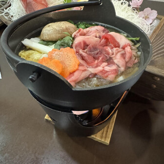 天城山・鉢ノ山・三筋山 猪鍋、こちらも美味