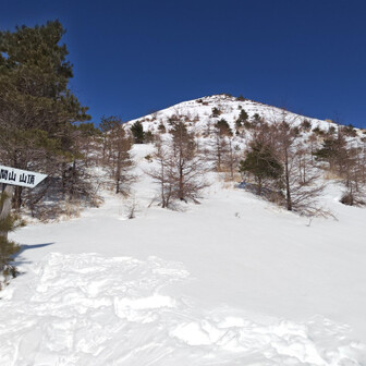 浅間山・黒斑山・篭ノ登山 小浅間山も真っ白