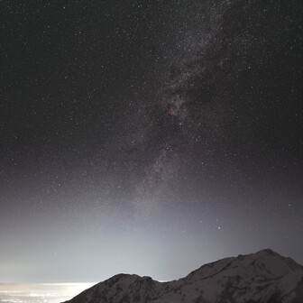 立山・雄山・浄土山 夜、沈む夏の天の川🌌・奥大日、後ろは富山平野の夜景🌃