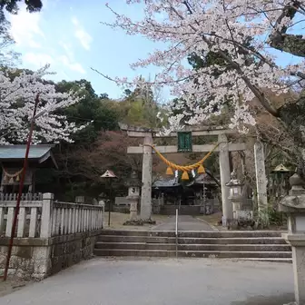 宇賀神社　左手に登山口がありす