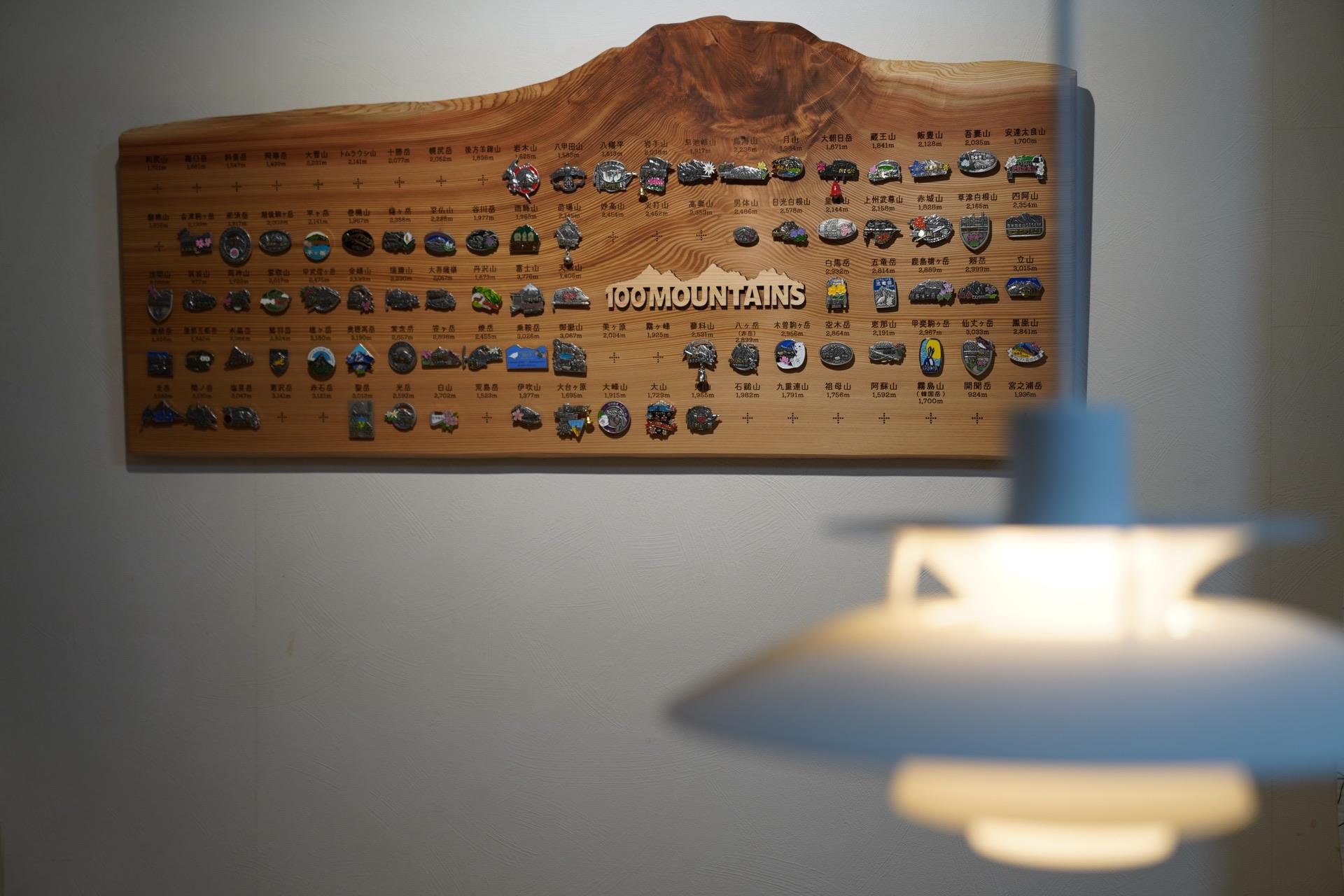 W/MOUNTAIN | 百名山バッジ盤.W/MOUNTAIN(ダブルマウンテン)山バッジを