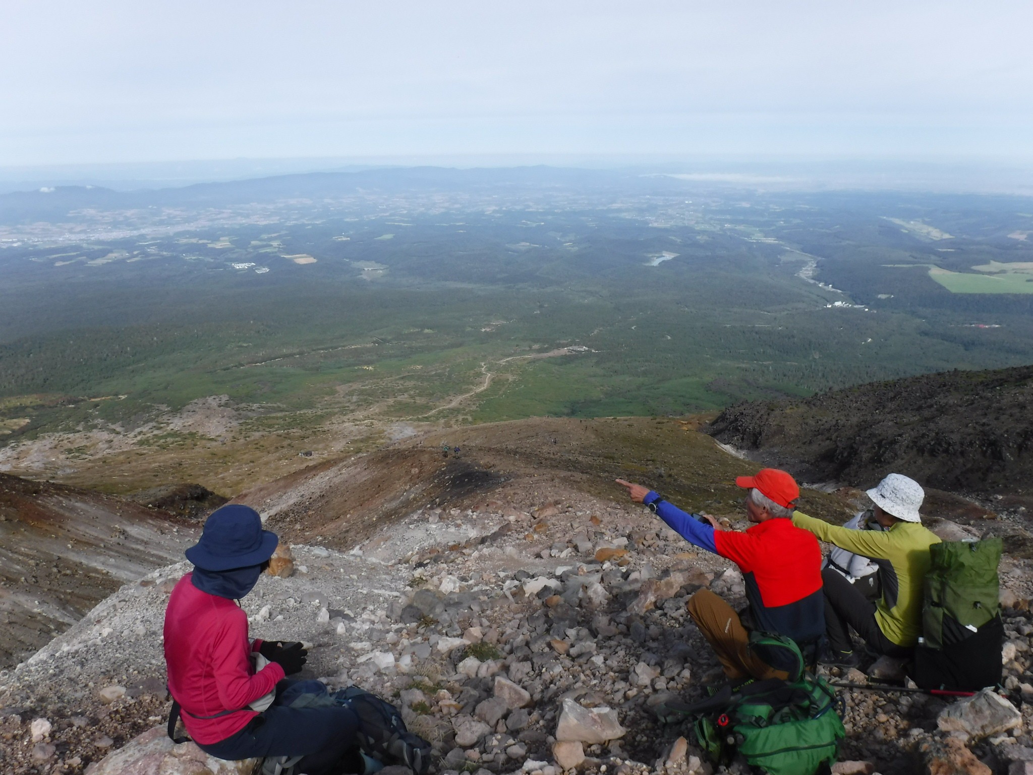 避難小屋からの景色は抜群