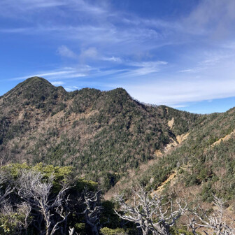 この稜線を進みます