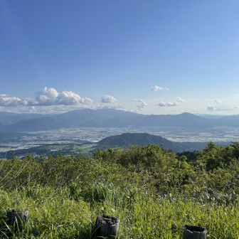 経ヶ岳・法恩寺山 下りてきての景色。下は晴れてていい景色。