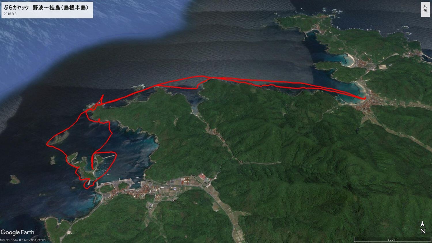 ぶらカヤック 島根半島ツーリング1日目 野波 桂島 ハマｋｂｔさんの島根半島の活動日記 Yamap ヤマップ