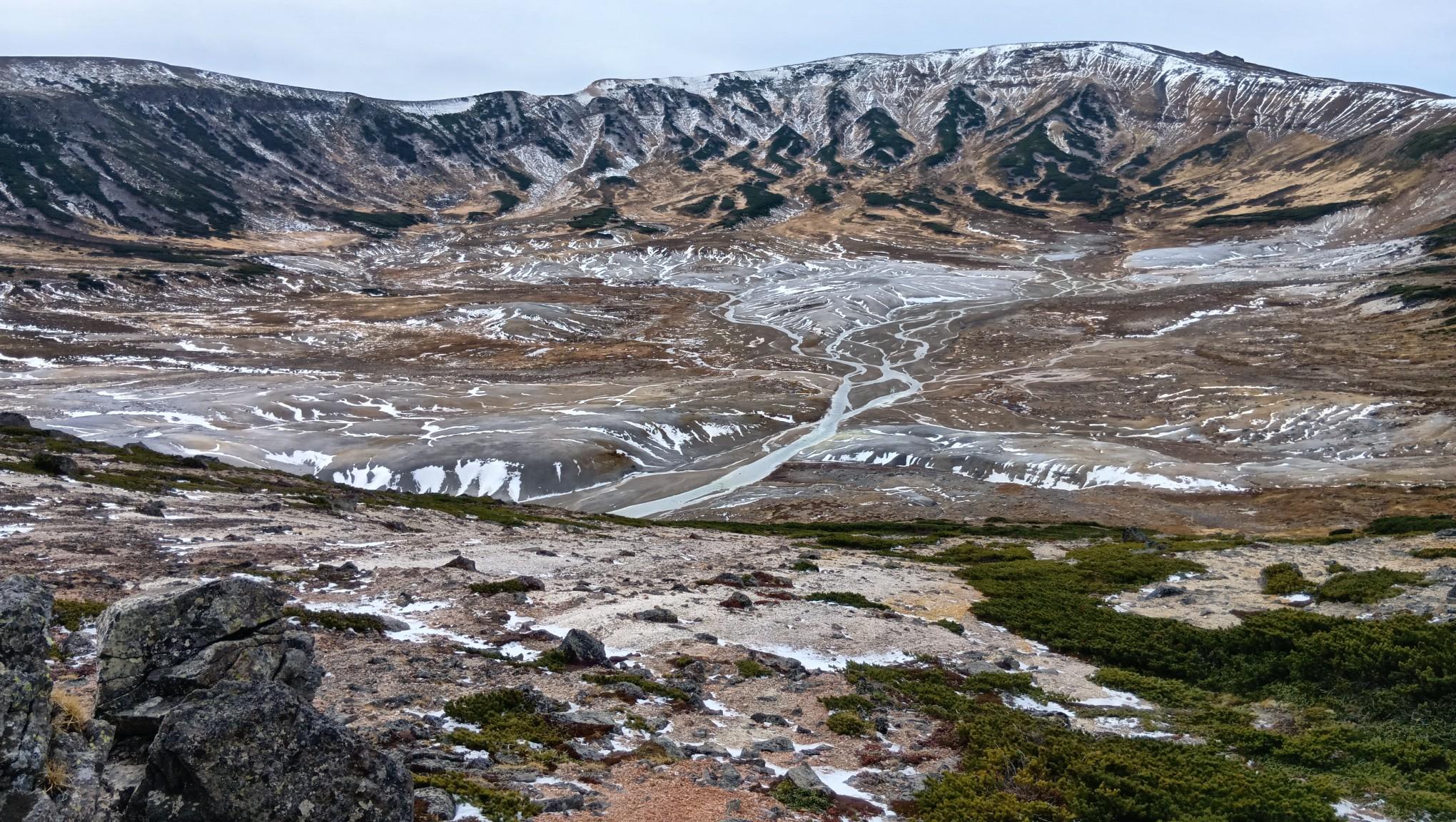 田辺三重松、【黒岳と桂月（大雪山）】、希少な画集より backend