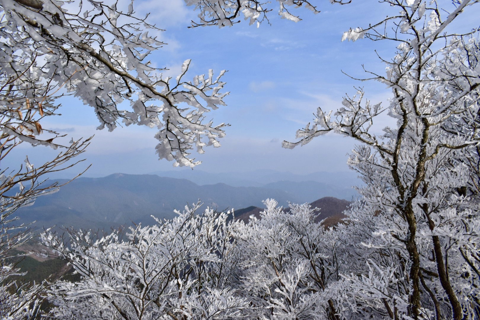 三峰山 霧氷は そこにある Alpininya Takaさんの三峰山 学能堂山の活動データ Yamap ヤマップ