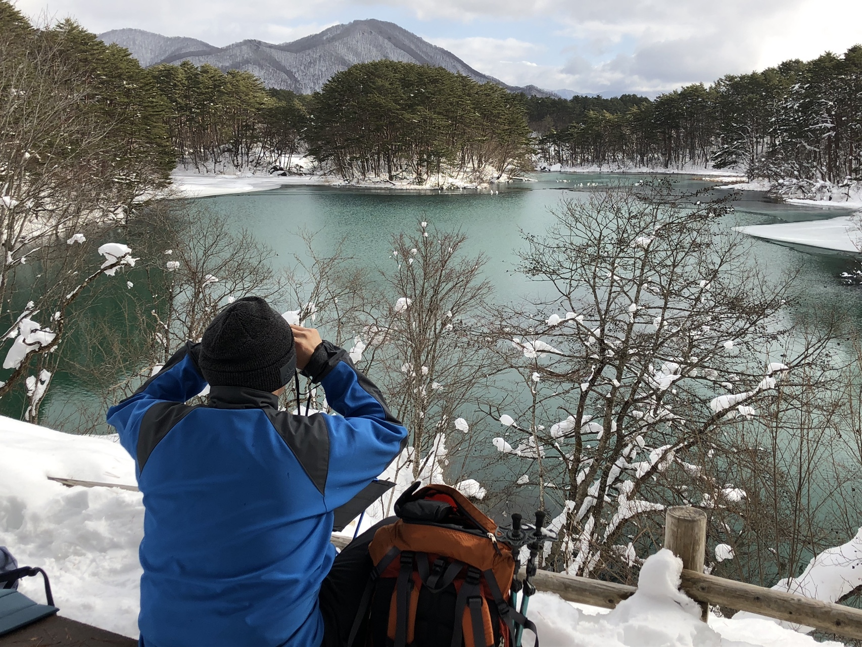 裏磐梯 雪の五色沼で静寂とランチ タソガレさんの磐梯山 雄国山 赤埴山の活動データ Yamap ヤマップ