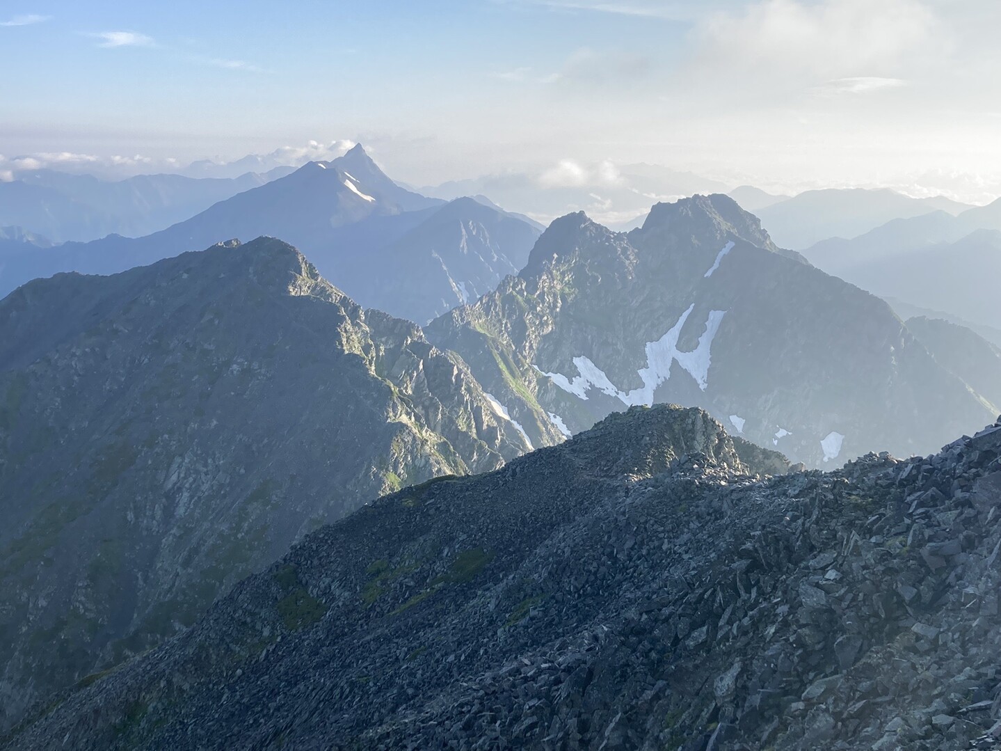 前穂高岳 奥穂高岳 槍ヶ岳 穂高岳 上高地の写真27枚目 天気が良かったので槍まで見えました Yamap ヤマップ