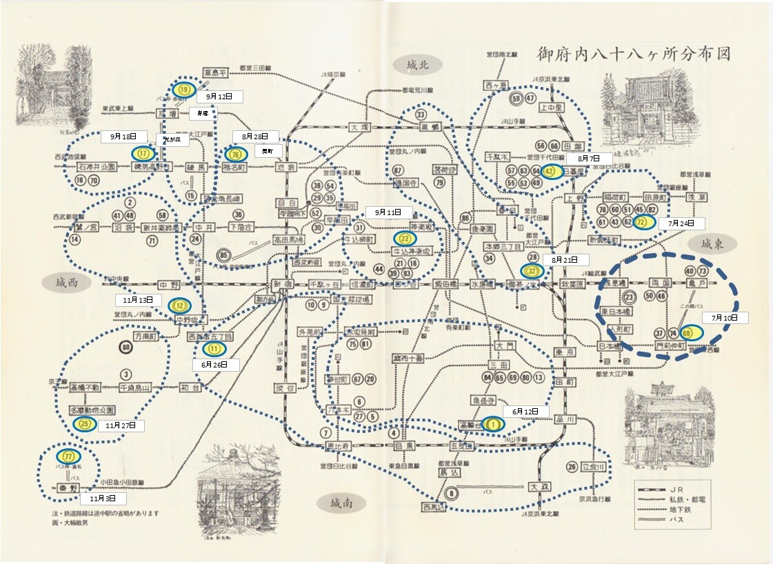 御府内箇所霊場巡拝 3回目 Enoさんのウォーキングの活動日記 Yamap ヤマップ