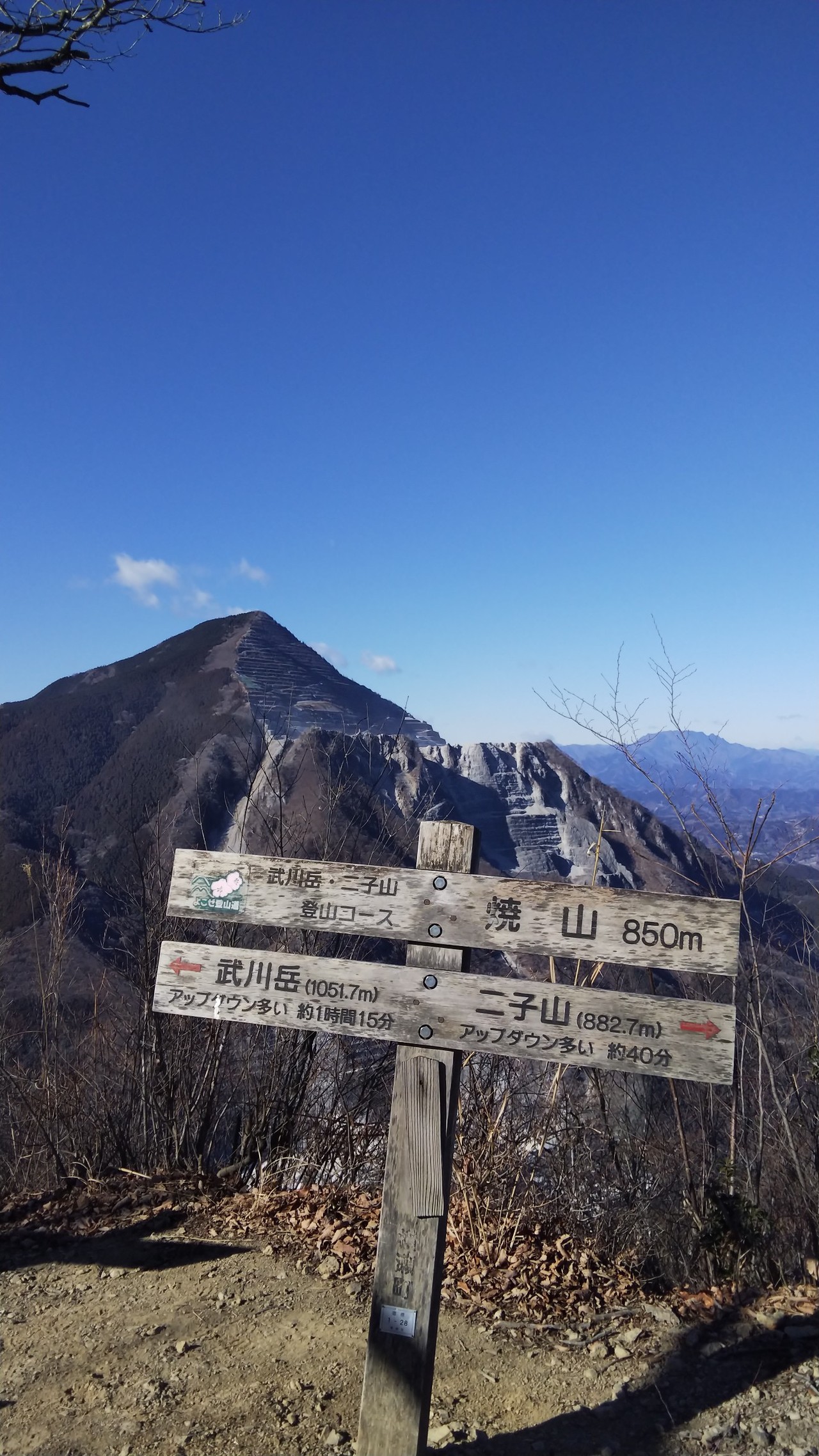 横瀬二子山 焼山 武川岳 えんじゅさんの武甲山 伊豆ヶ岳 小持山の活動データ Yamap ヤマップ