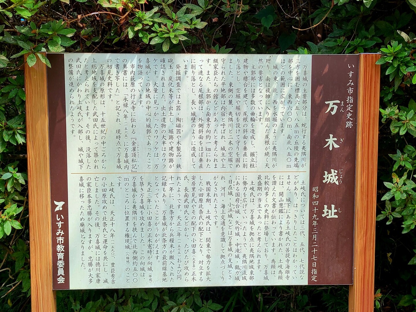 大多喜城 万木城 Tommy さんのいすみ市の活動日記 Yamap ヤマップ