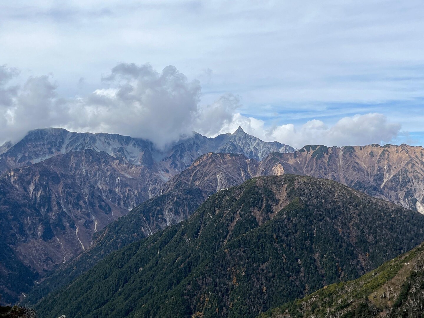 前常念岳・常念岳・蝶槍・蝶ヶ岳