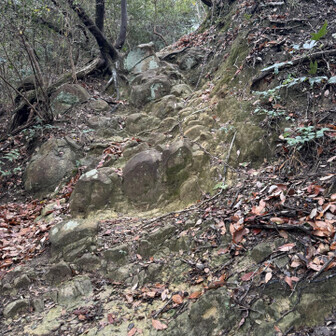 紀泉アルプス・飯盛山・ボンデン山 岩だらけ🤣
鎖⛓️もあって、なかなか楽しい😁