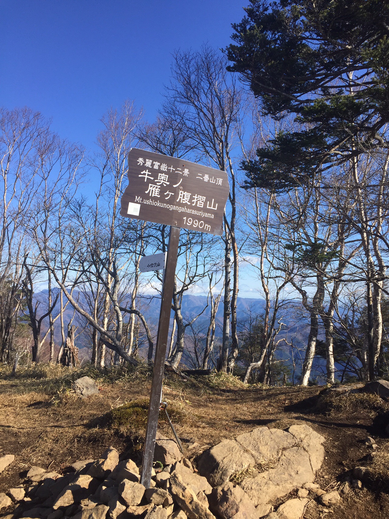 日本一長い名前の山 から日本一高い山 を見た Hideshanさんの雁ヶ腹摺山 岩殿山の活動データ Yamap ヤマップ
