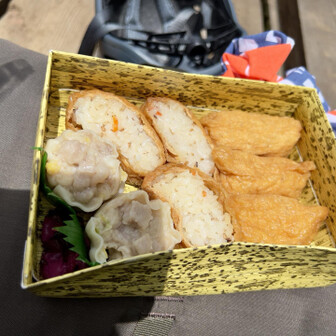展望荘のお弁当をココでいただく　美味しい〜🤤