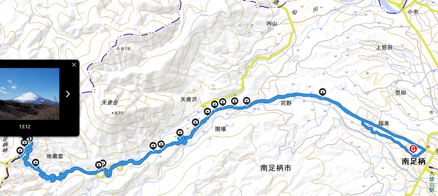 スマホ紛失富士散歩3/3 足柄峠自転車押して自宅まで 24キロ峠ラン 