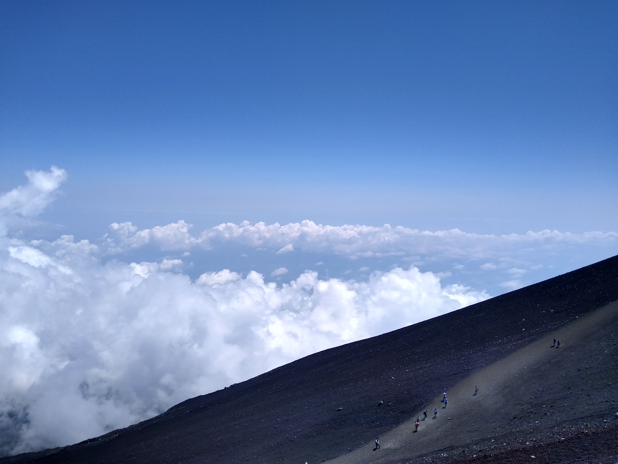 富士山須走口 天気が良すぎるのも問題だってよ W きたさんさんの富士山の活動データ Yamap ヤマップ