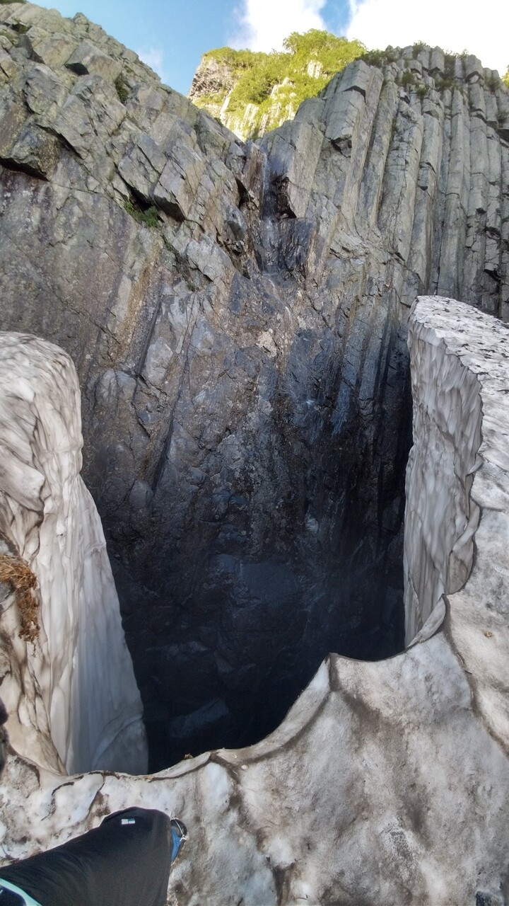ジャントレ2 3 奥穂高岳南陵トリロジー 槍ヶ岳 穂高岳 上高地の写真31枚目 大滝と滝壺 Yamap ヤマップ