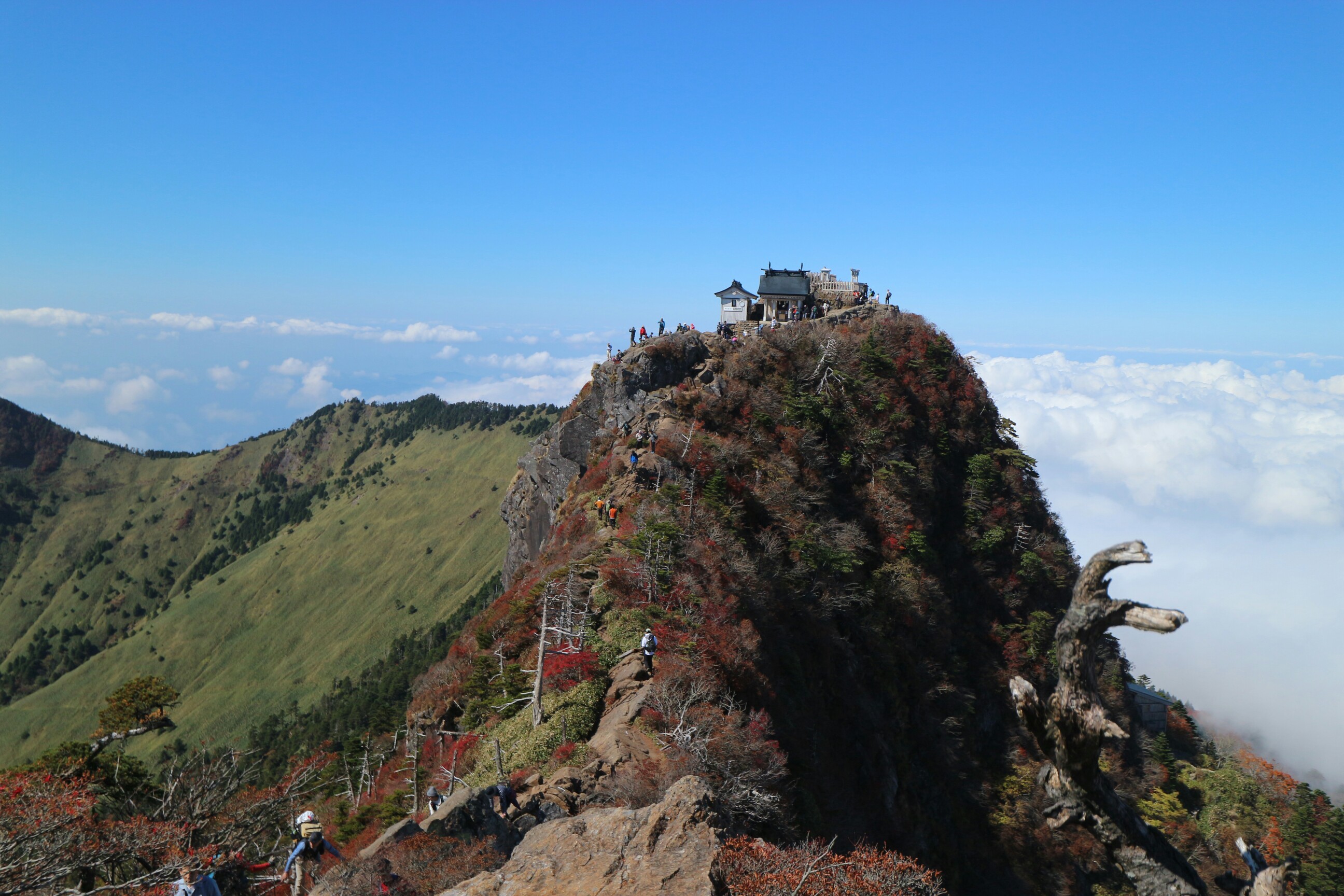 紅葉 石鎚山 天狗 南尖峰 グッディ さんの石鎚山 堂ヶ森 二ノ森の活動データ Yamap ヤマップ