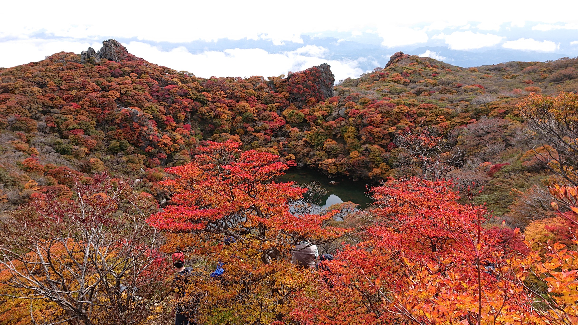大船山紅葉 19 10 イワピさんの九重山 久住山 大船山 星生山の活動データ Yamap ヤマップ