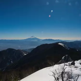 稜線から富士山も見納め😅