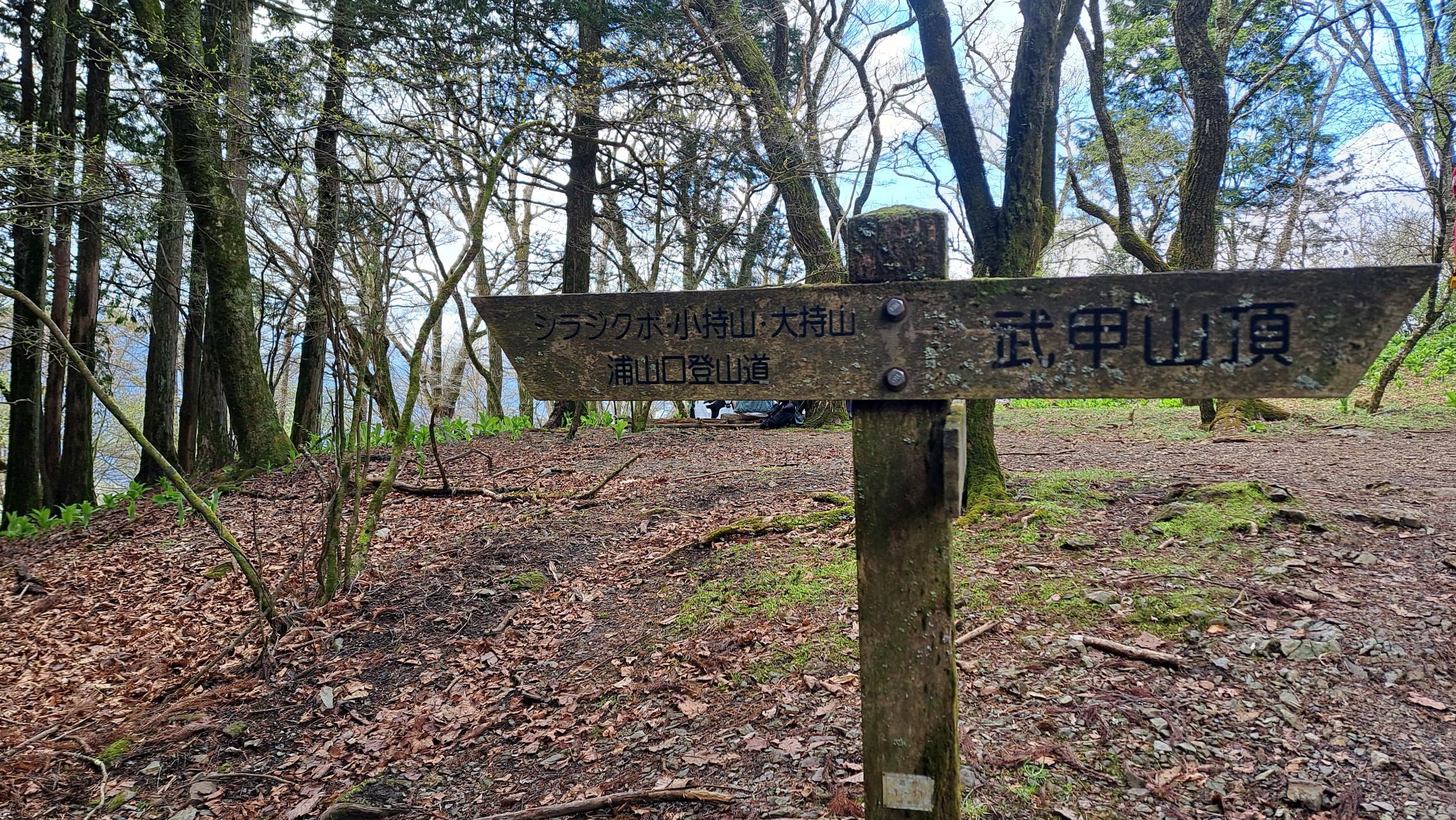 武甲山・伊豆ヶ岳・小持山 ひたすら登り　山頂に