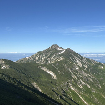 振り返ると笠ヶ岳、かっこいいねー