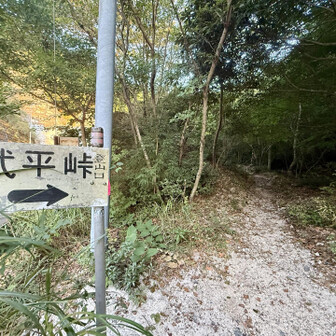 武平峠登山口から👉