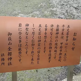 最近作られた金桜神社の看板