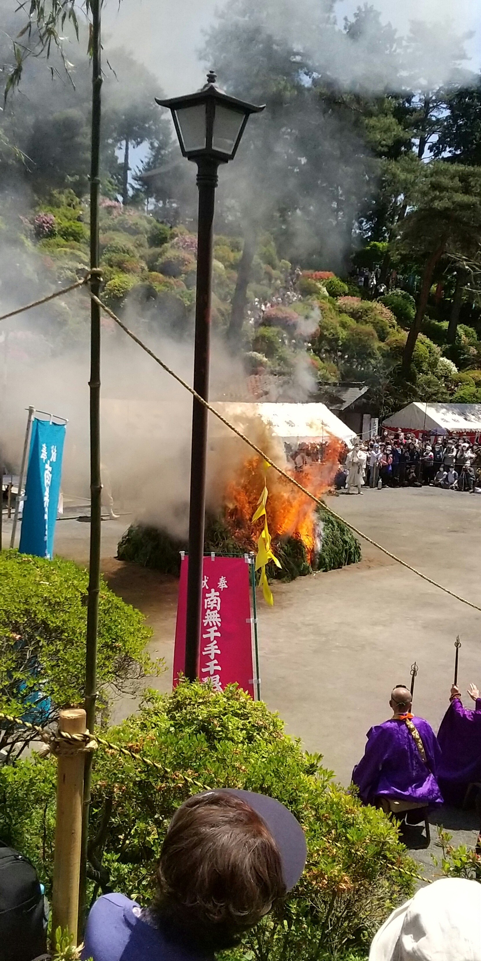 塩船観音寺 火渡り 22 05 03 さくらさんの青梅市の活動データ Yamap ヤマップ