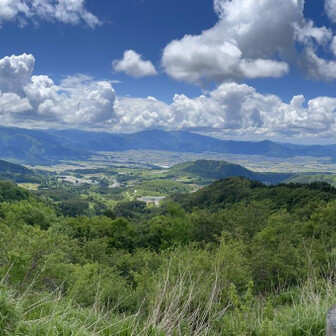 経ヶ岳・法恩寺山 さて、展望台からの景色です。（パノラマ）