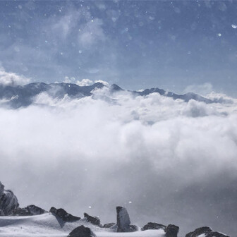 霧ヶ峰・車山・大笹峰 風で雪が舞ってキラキラ〜❄︎