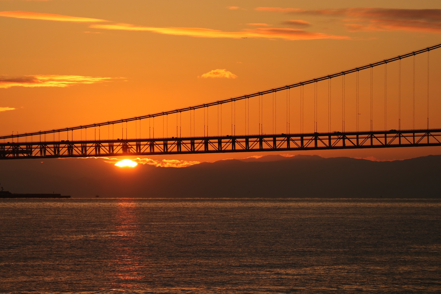 日の出写真 令和二年の初日の出は明石・大蔵海岸で。ついでに雄岡山（おっこ