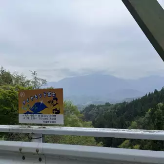 みなさんん、富士山見えますよね😘
駐車場に戻る舗装林道からダイヤモンド富士の展望ポイントの看板🤩
