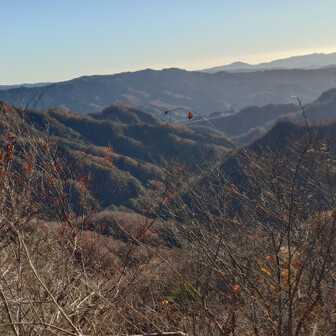 明山の山頂からは竜神大吊橋も見えます