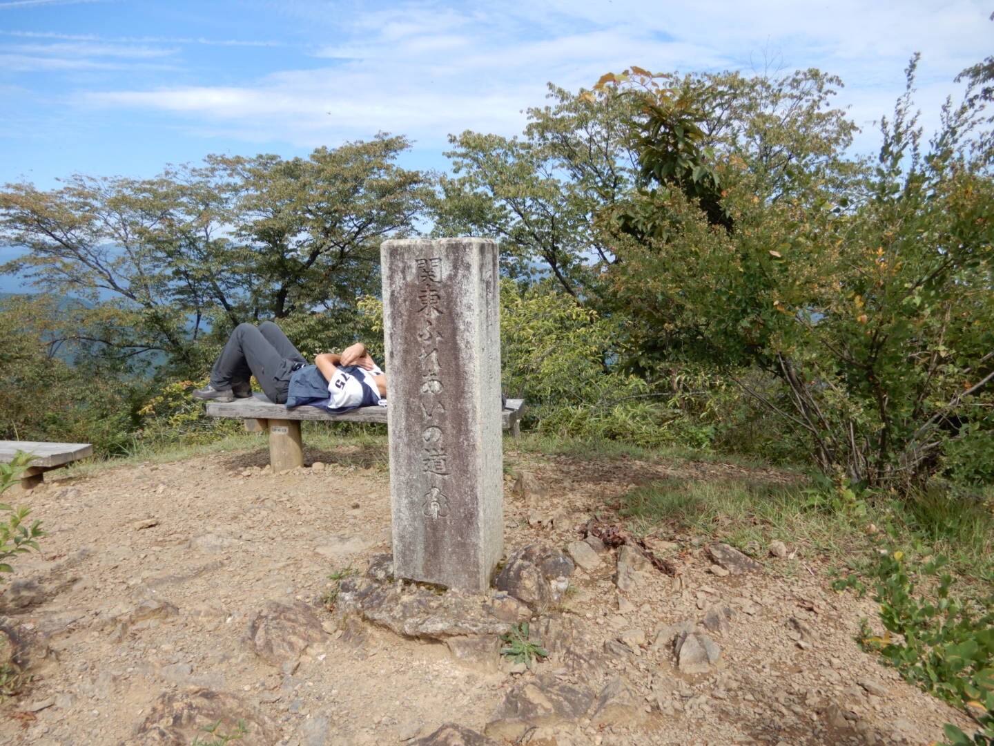 限定御朱印とのんびり温泉の山旅 大岳山 御岳山 御前山の写真76枚目 関東ふれあいの道の碑 Yamap ヤマップ