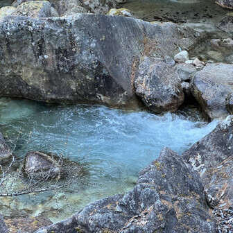 瑞牆山・金峰山 林道沿いの沢は水が綺麗