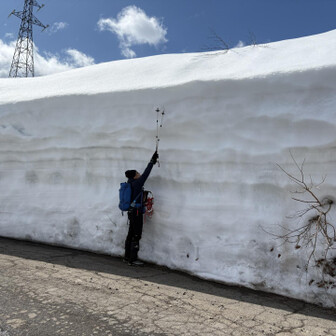 取立山 去年の3倍はあるよねー😳