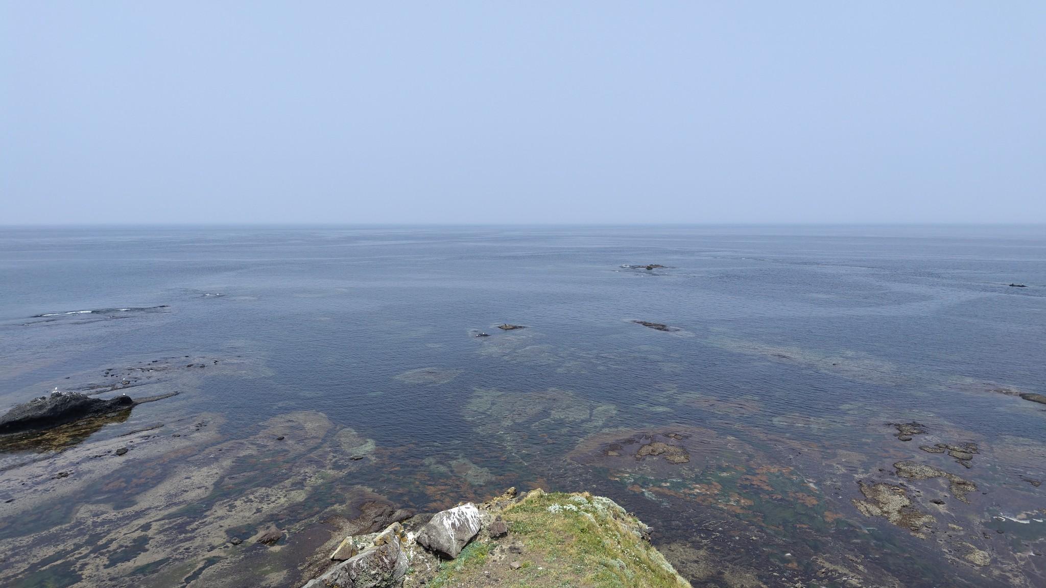 端っこだ～！　台地から海岸線まで下りればもう少し端にいけるが、面倒なんでパス。