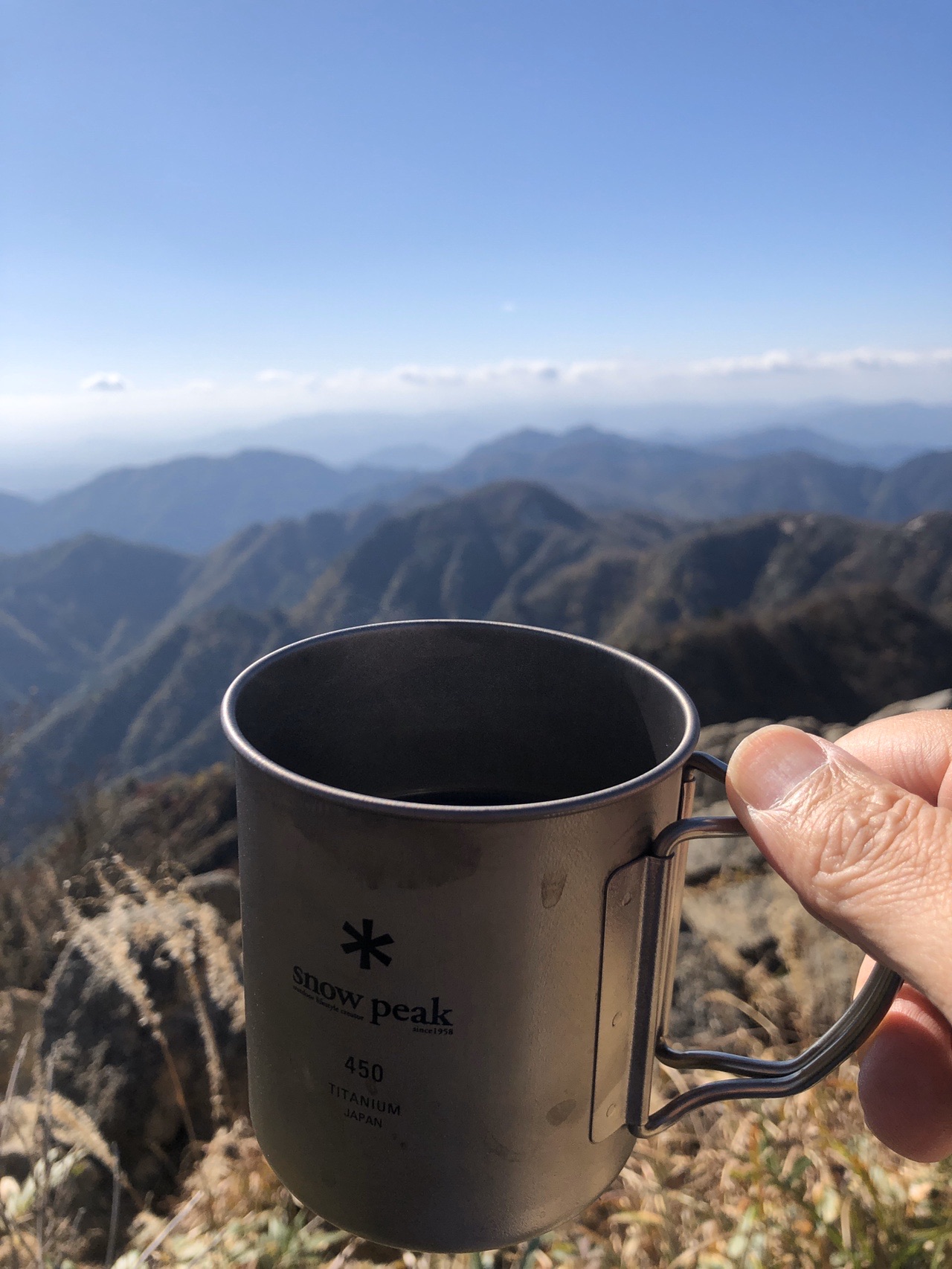 鎌ヶ岳山頂で香り高い珈琲を 138 T Yoshi97さんの入道ヶ岳 鎌ヶ岳 仙ヶ岳の活動データ Yamap ヤマップ