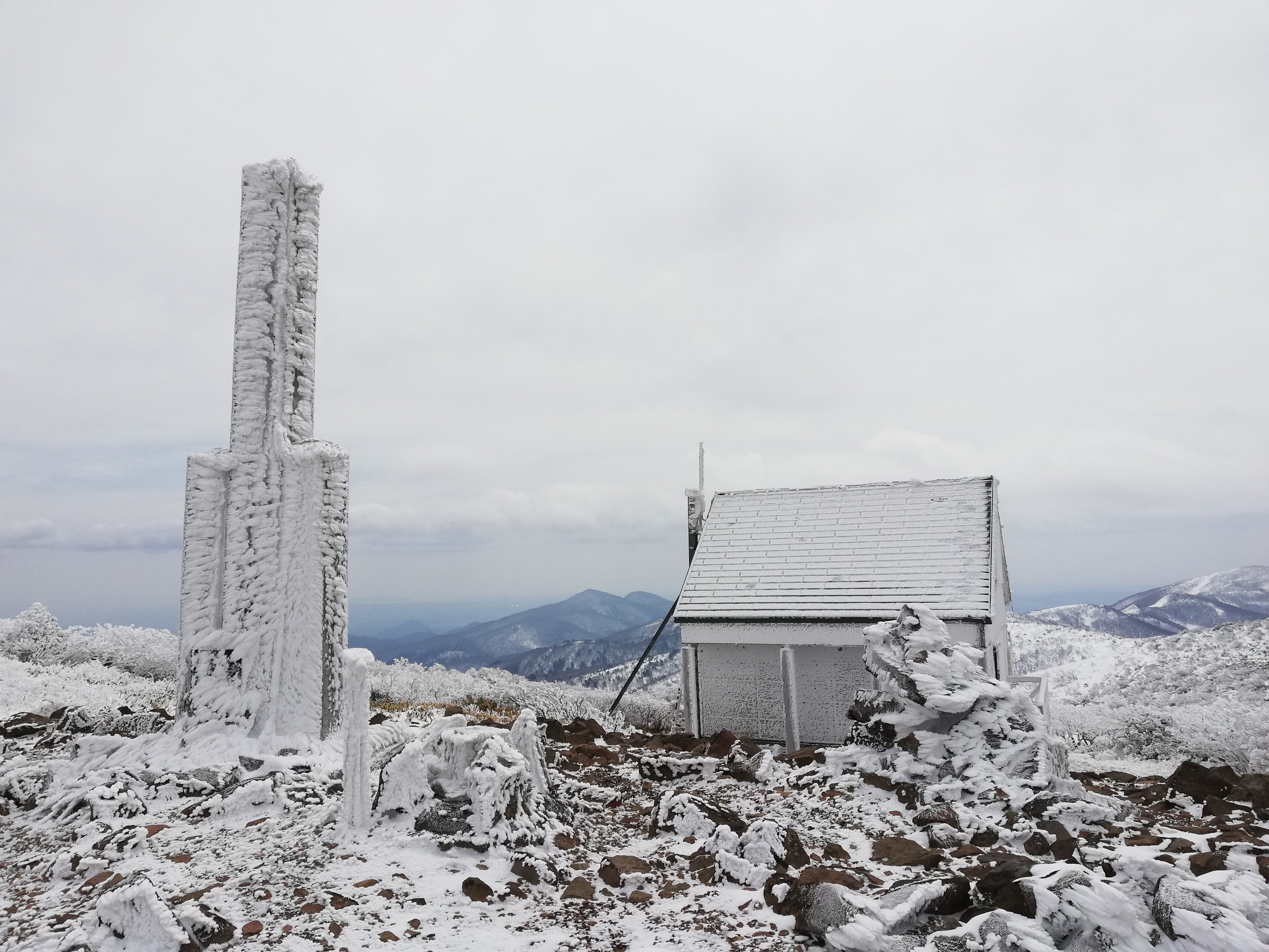 裏から小屋と一緒に