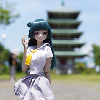 慰霊塔にてヨハネ様と
